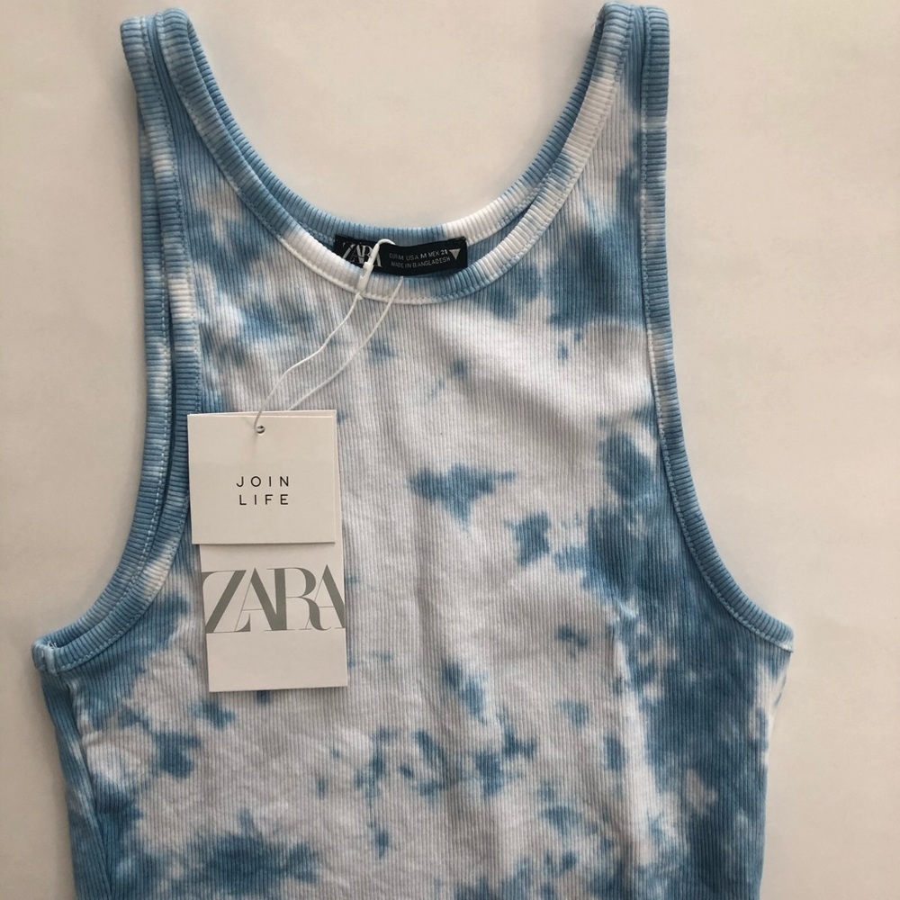 SOLD NEW Zara Blue Tie Dye Tank Top